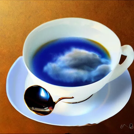 Prompt: storm in a teacup, photo realistic, photoshopped