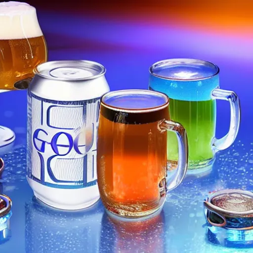 Image similar to google beer, 4 k, 3 d