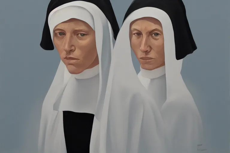 Image similar to nun portrait artwork by tim eitel