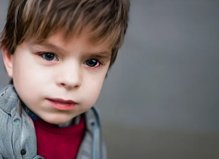 Image similar to portrait of a little boy, side lighting XF IQ4, f/1.4, ISO 200, 1/160s, 8K, RAW, unedited, symmetrical balance, in-frame