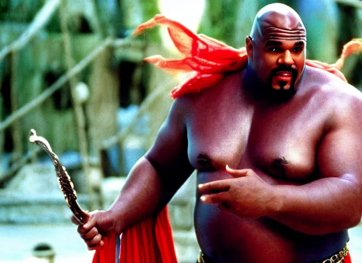 Image similar to film still of sinbad as kazaam in the movie kazaam 1 9 9 6