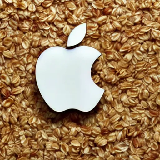 Image similar to apple made out of oatmeal