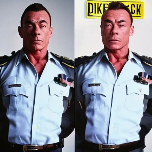 Image similar to a dike warden who looks like jean claude van damme