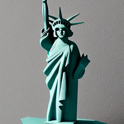 Image similar to cartoon statue of liberty, angry, flustered