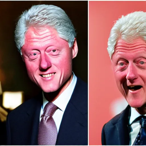 Prompt: Bill Clinton with ginger root instead of hair
