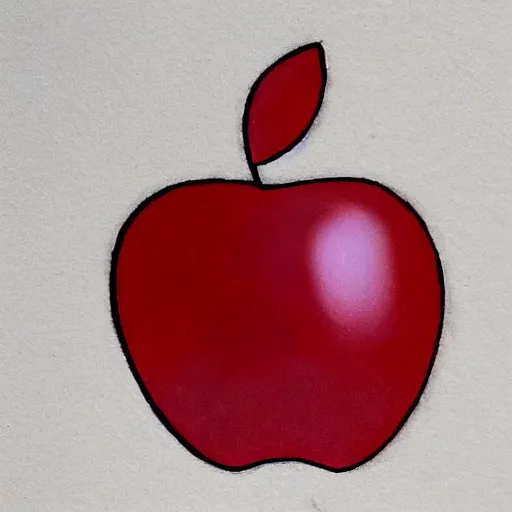 Prompt: An apple is made of ruby.
