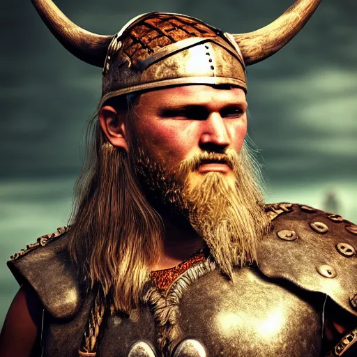 Image similar to Viking warrior. realistic, photo studio, HDR, 8k, trending on artstation