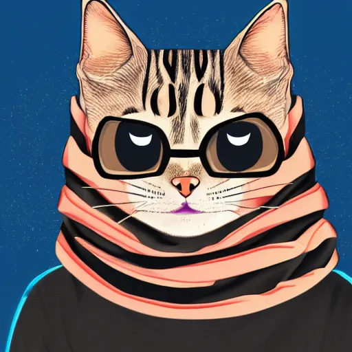 Prompt: a cat dressed as a terrorist, illustration, funny, caricature, hd, 8 k, hyper detailed,