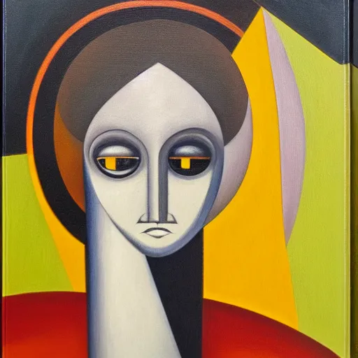 Image similar to grant us eyes, by bauhaus, oil on canvas