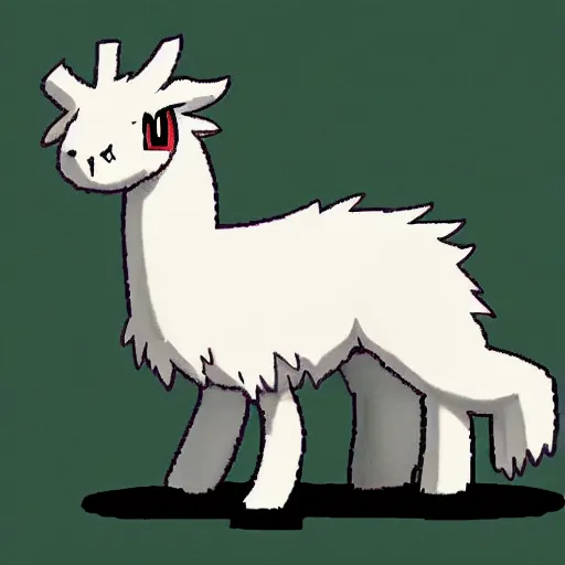 Prompt: an alpaca pokemon by ken sugimori