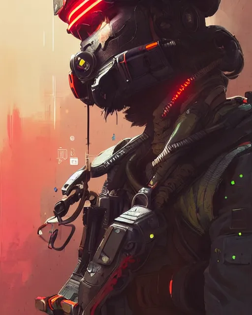 Image similar to soldier from apex legends, cyberpunk futuristic neon. decorated with traditional japanese ornaments by ismail inceoglu dragan bibin hans thoma greg rutkowski alexandros pyromallis nekro rene maritte illustrated, perfect face, fine details, realistic shaded, fine - face, pretty face