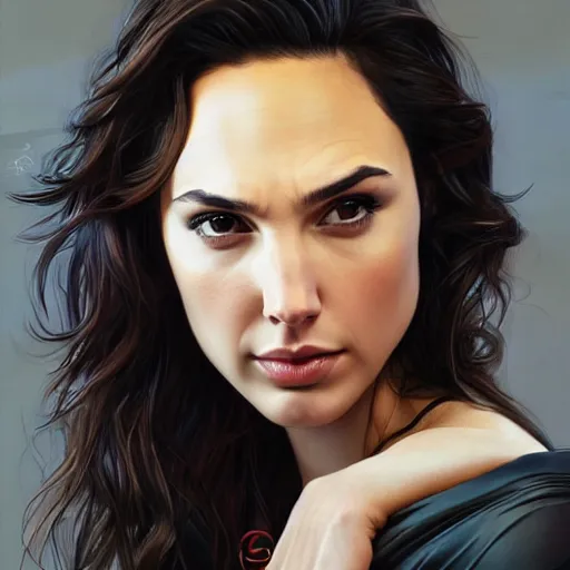 Image similar to gal gadot in the style of stefan kostic, realistic, full body, sharp focus, 8 k high definition, insanely detailed, intricate, elegant, art by stanley lau and artgerm