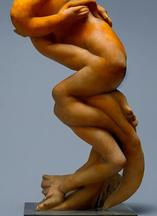 Prompt: a sculpture of a Nudibranch by antonio canova. complementary colors, rendered in ocante