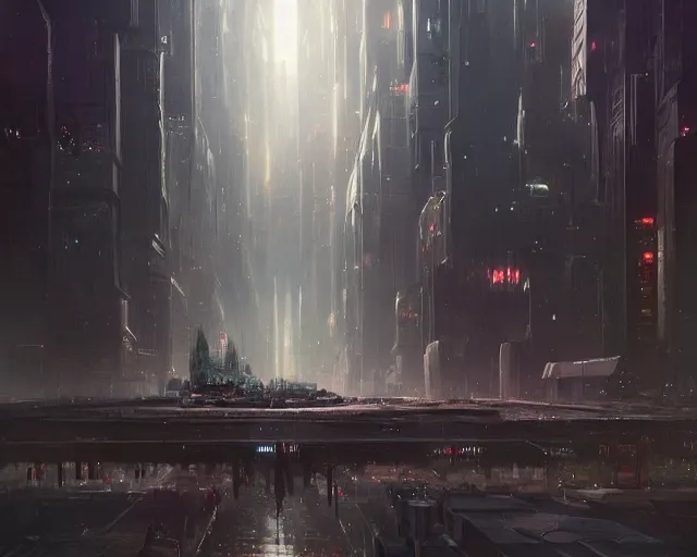 Prompt: great city outside of time, a sci-fi digital painting by Greg Rutkowski and James Gurney, trending on Artstation