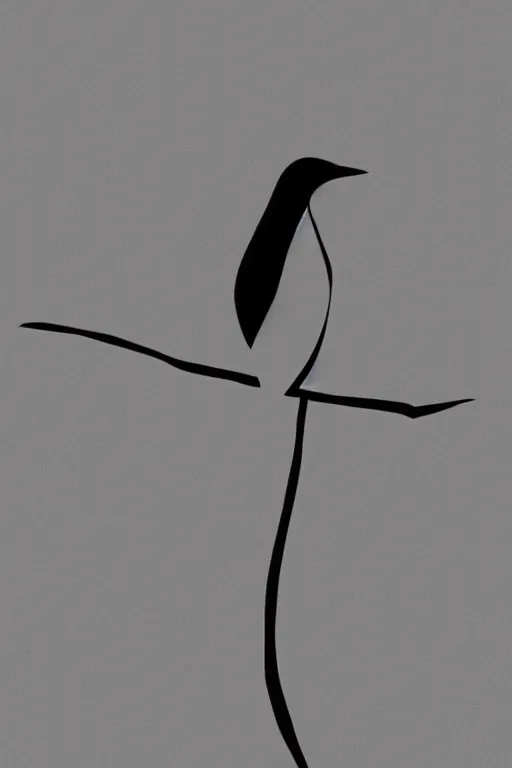 Image similar to minimalist art of a bird