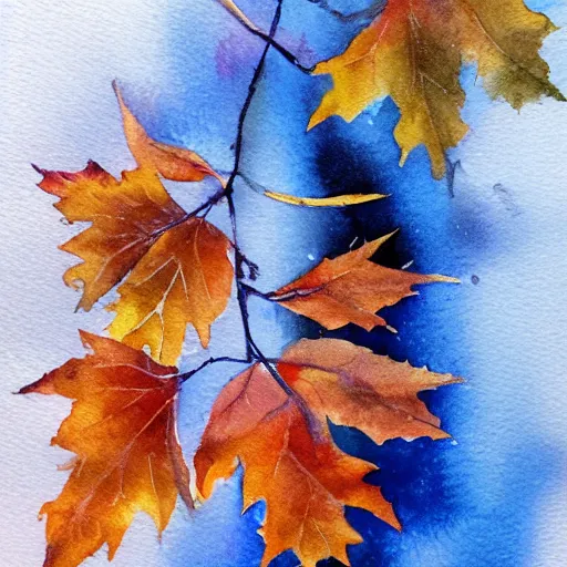 Prompt: autumn watercolor arti chauhan trending on artstation - 5 7 8