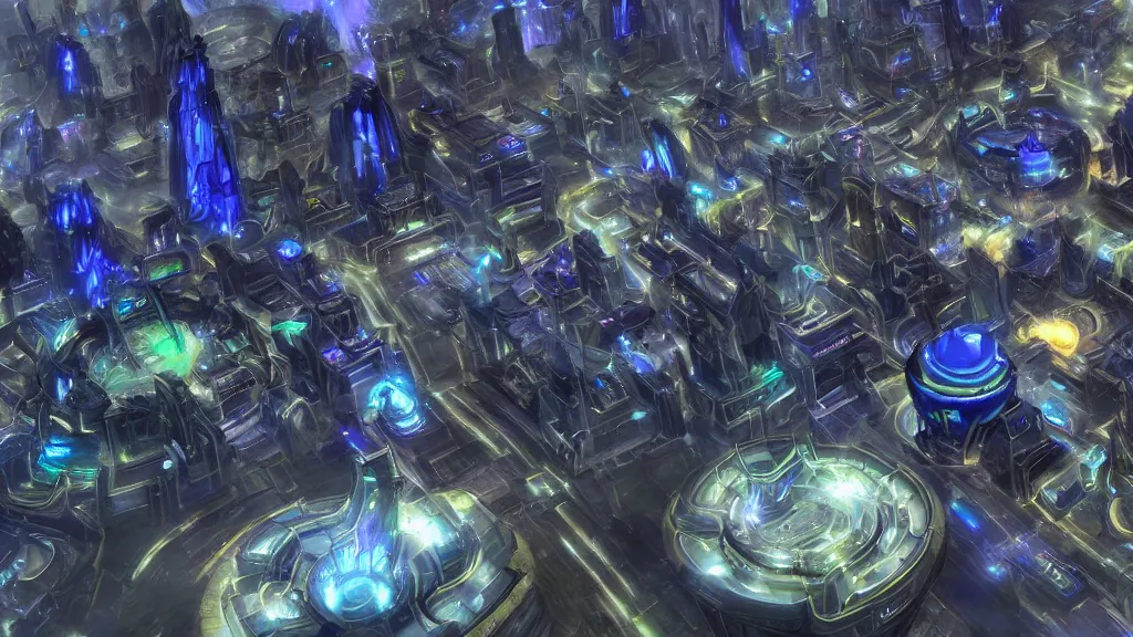 Prompt: incredible protoss city photorealistic, amazing, futuristic