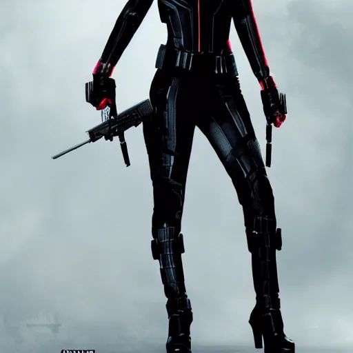 Image similar to emily blunt as black widow