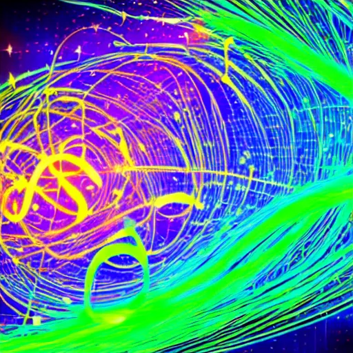 Prompt: Cosmic Musical Neon Neural Fibers