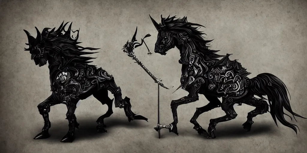 evil black horse wallpaper