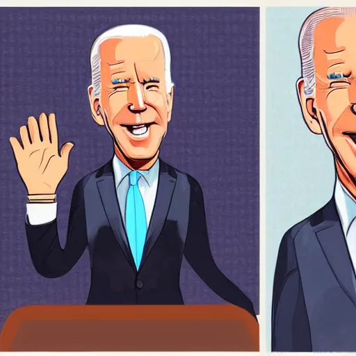 Image similar to joe biden charicature