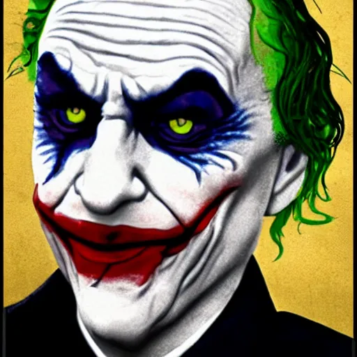 Prompt: The joker in a old Historian portrait 4K quality