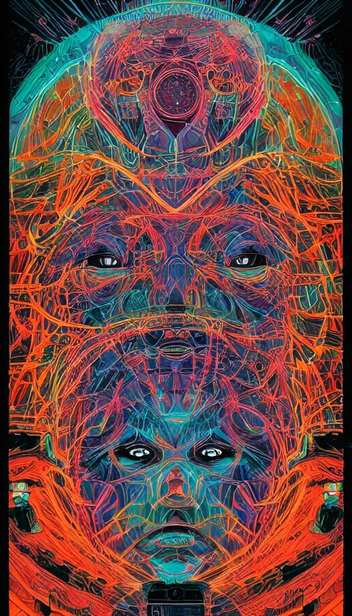 Image similar to portrait of a digital shaman, by dan mumford,