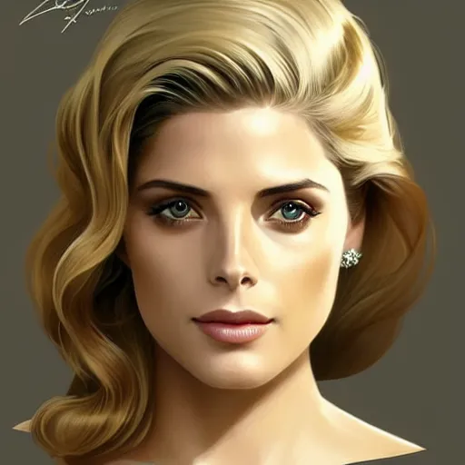 Prompt: Ashley Greene's face combined with Grace Kelly's face with blonde hair as Super Girl, western, D&D, fantasy, intricate, elegant, highly detailed, digital painting, artstation, concept art, matte, sharp focus, illustration, art by Artgerm and Greg Rutkowski and Alphonse Mucha