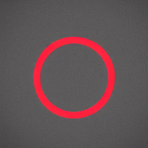 Prompt: minimal red circle against black background
