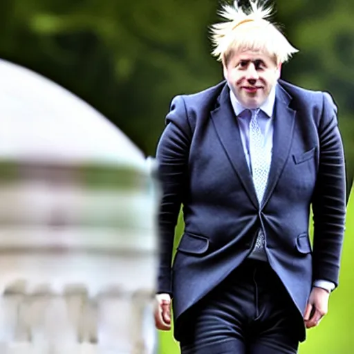 Prompt: Boris Johnson wears a latex catsuit, photo, instagram