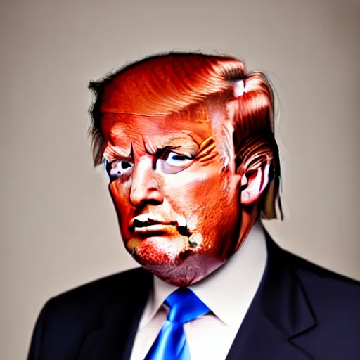 Image similar to donald trump!!!!! portrait red hair!!!!!!! studio photograph