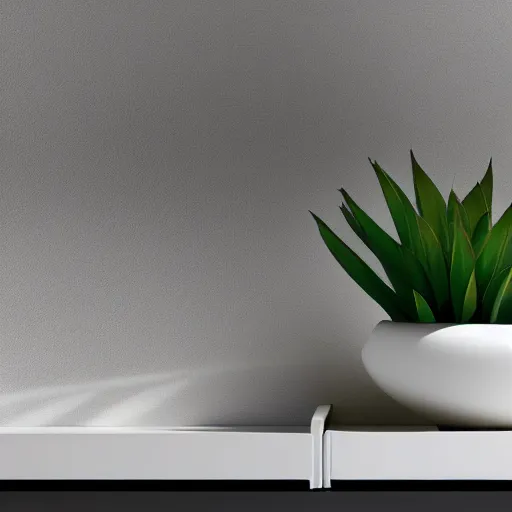 Image similar to white zen clean modern minimalist bookshelf with cute plants by peter tarka in an ivory room well contoured smooth fair walls, up close shot, sharp focus, zen, clean, modern minimalist, zaha hadid octane highly render, 4 k, ultra hd,