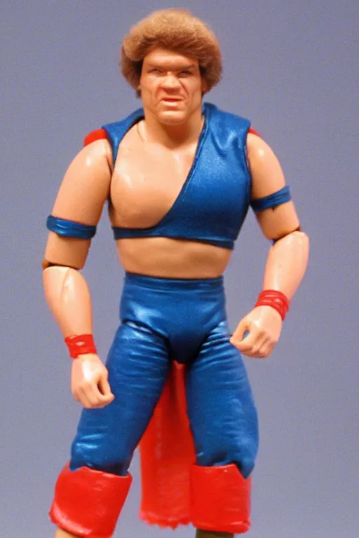 Prompt: володимир зеленськии as a 1 9 8 0 s wrestling action figure, volodomyr, zelinsky, zelinskyy, zelinskiy, 🇺🇦,