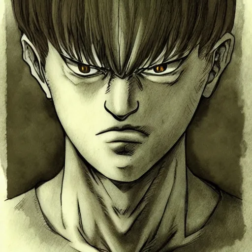 Image similar to a portrait of man by kentaro miura