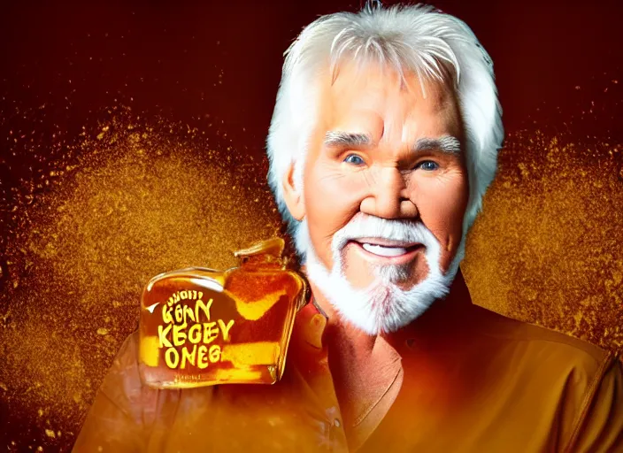 Image similar to photo still of kenny rogers in a pool of maple syrup!!!!!!!! at age 4 6 years old 4 6 years of age!!!!!!!! hiding from parents, 8 k, 8 5 mm f 1. 8, studio lighting, rim light, right side key light