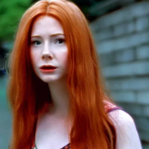 Prompt: still of amy pond from a martin scorsese movie, 8 0 mm film