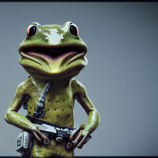 a frog soldier with a white bandana on its head, | Stable Diffusion ...