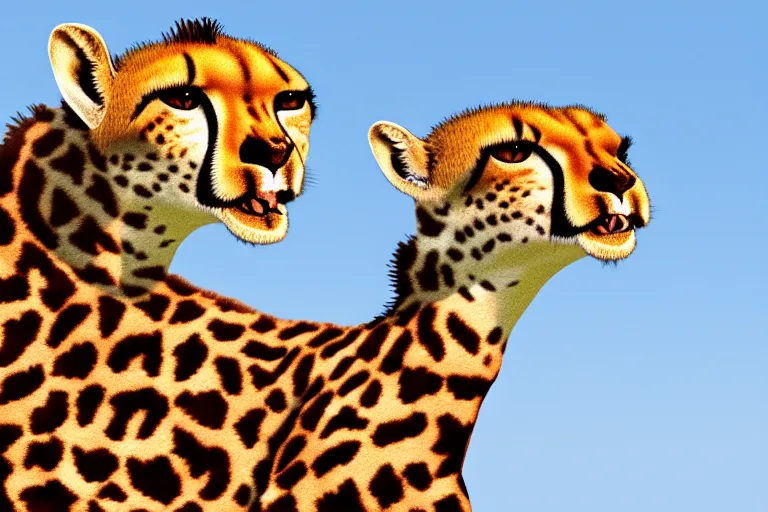 Cheetah Wallpaper 4K, cub, AI art