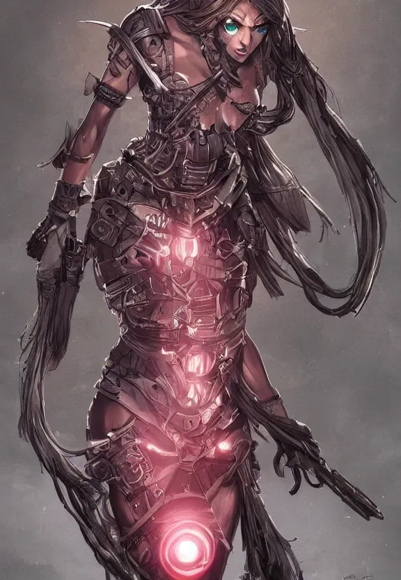 Prompt: mad warrior girl concept art, symmetrical, short dress, glowing eyes, detailed body, full body, detailed face, ultradetailed digital illustration, 8 k, epic atmosphere, digital art by simon cowell and moebius