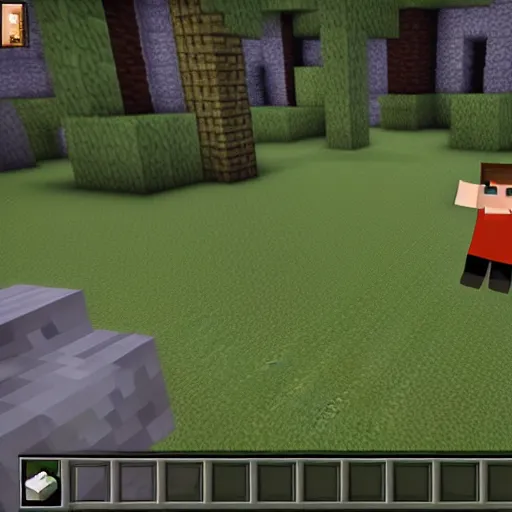 Prompt: minecraft screenshot of two players fighting with diamond gear