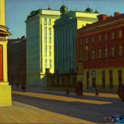 Image similar to Saint-Petersburg by edward hopper