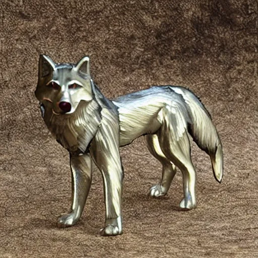 Image similar to plastic shiny wolf