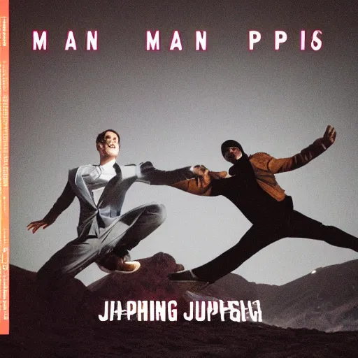 Image similar to man jumping album cover
