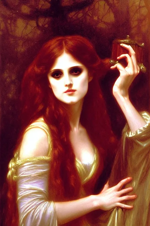 Image similar to phantom of the opera, painting by rossetti bouguereau, detailed art, artstation