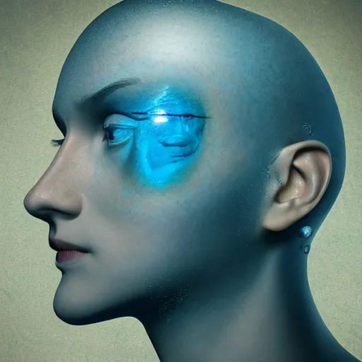 Image similar to ! dream water artwork manipulation in a human head shape,, ray tracing, sharp focus, realistic water, long shot