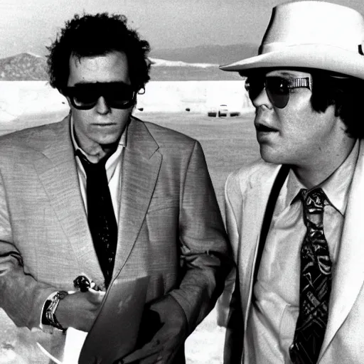 Image similar to the real - life'fear and loathing in las vegas'- hunter s. thompson and his attorney oscar zeta acosta