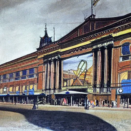 Prompt: Arnhem central station by salvador dali