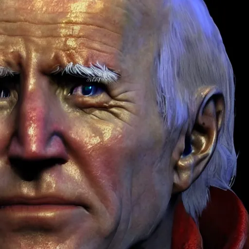 Image similar to biden in dante's inferno painting, dark beauty, rotten gold, closeup faces, extremely detailed, cinema 4 d, unreal engine.