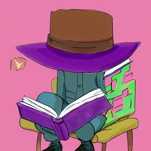 Image similar to niko oneshot reading a book, digital art #OneshotGame