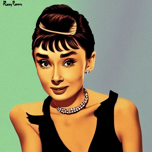 Prompt: audrey hepburn art by hans rottenhammer